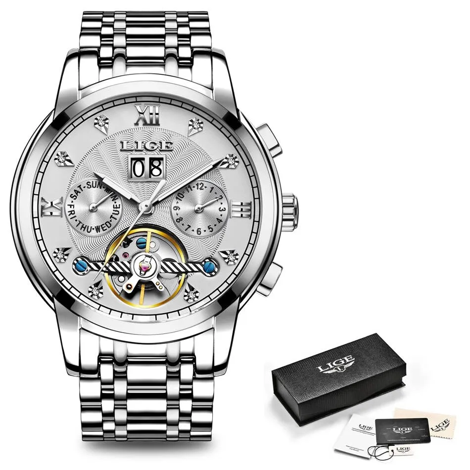 Tourbillon Waterproof Sport Automatic Mechanical Watch For Men