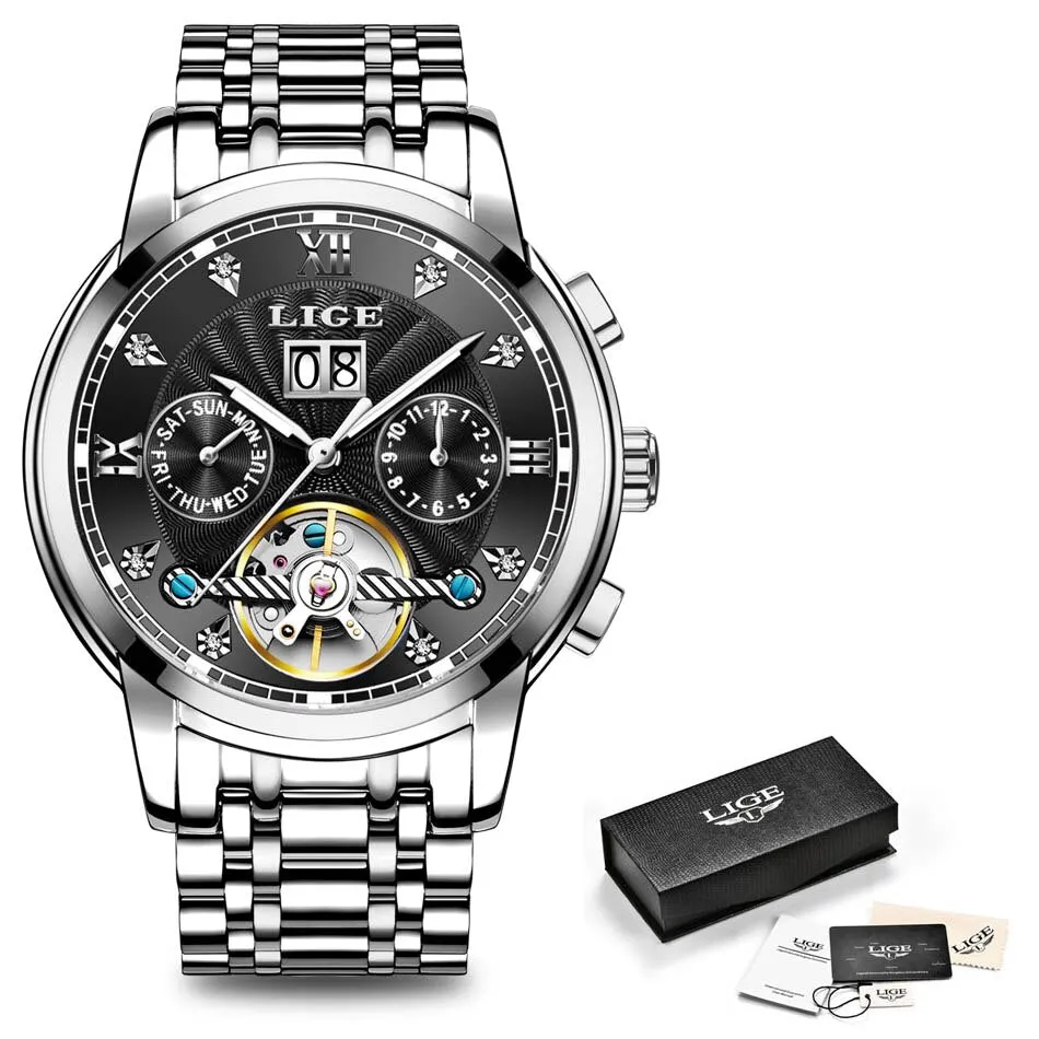 Tourbillon Waterproof Sport Automatic Mechanical Watch For Men