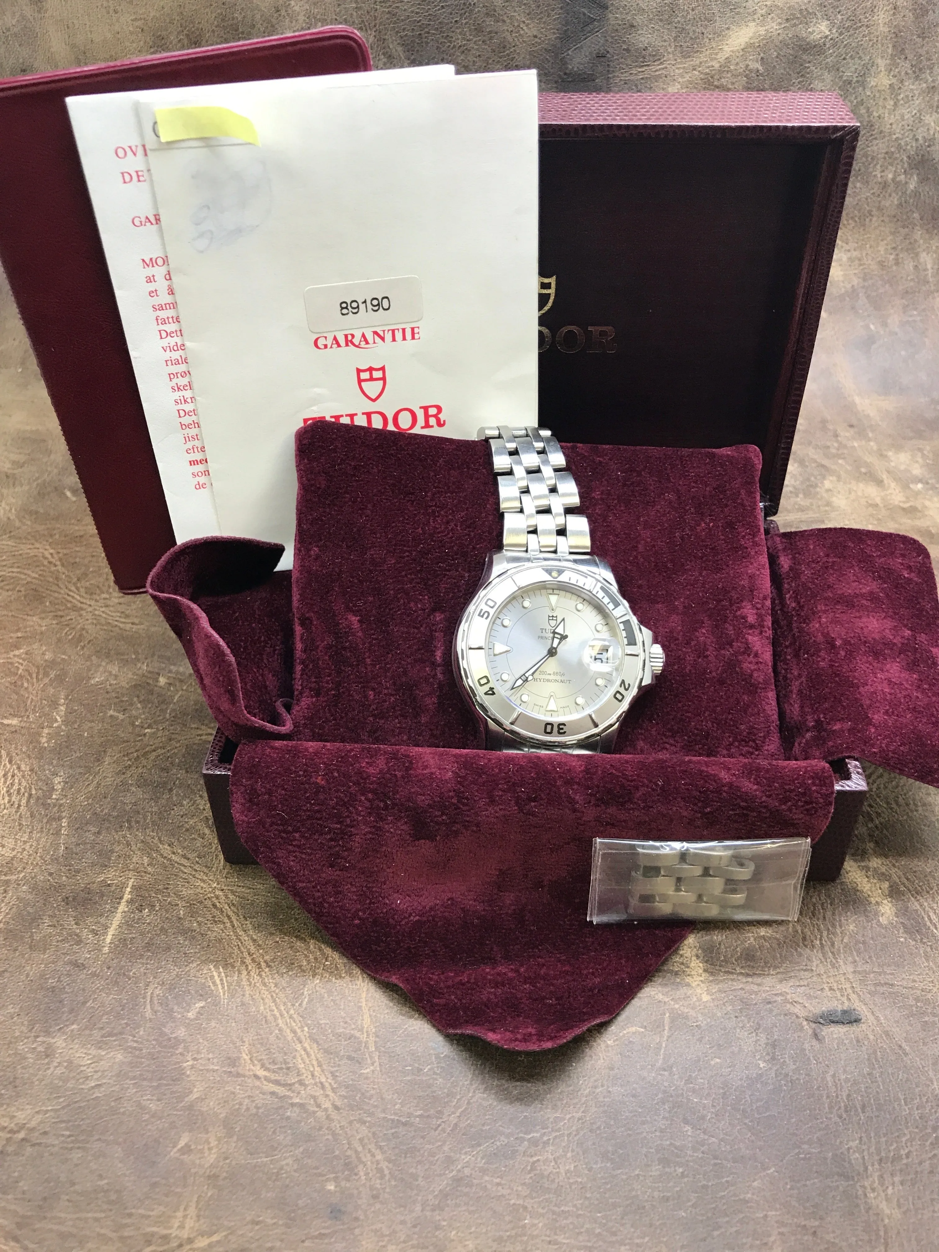 Tudor Prince Date Hydronaut 89190 Silver Dial Automatic Men's Watch