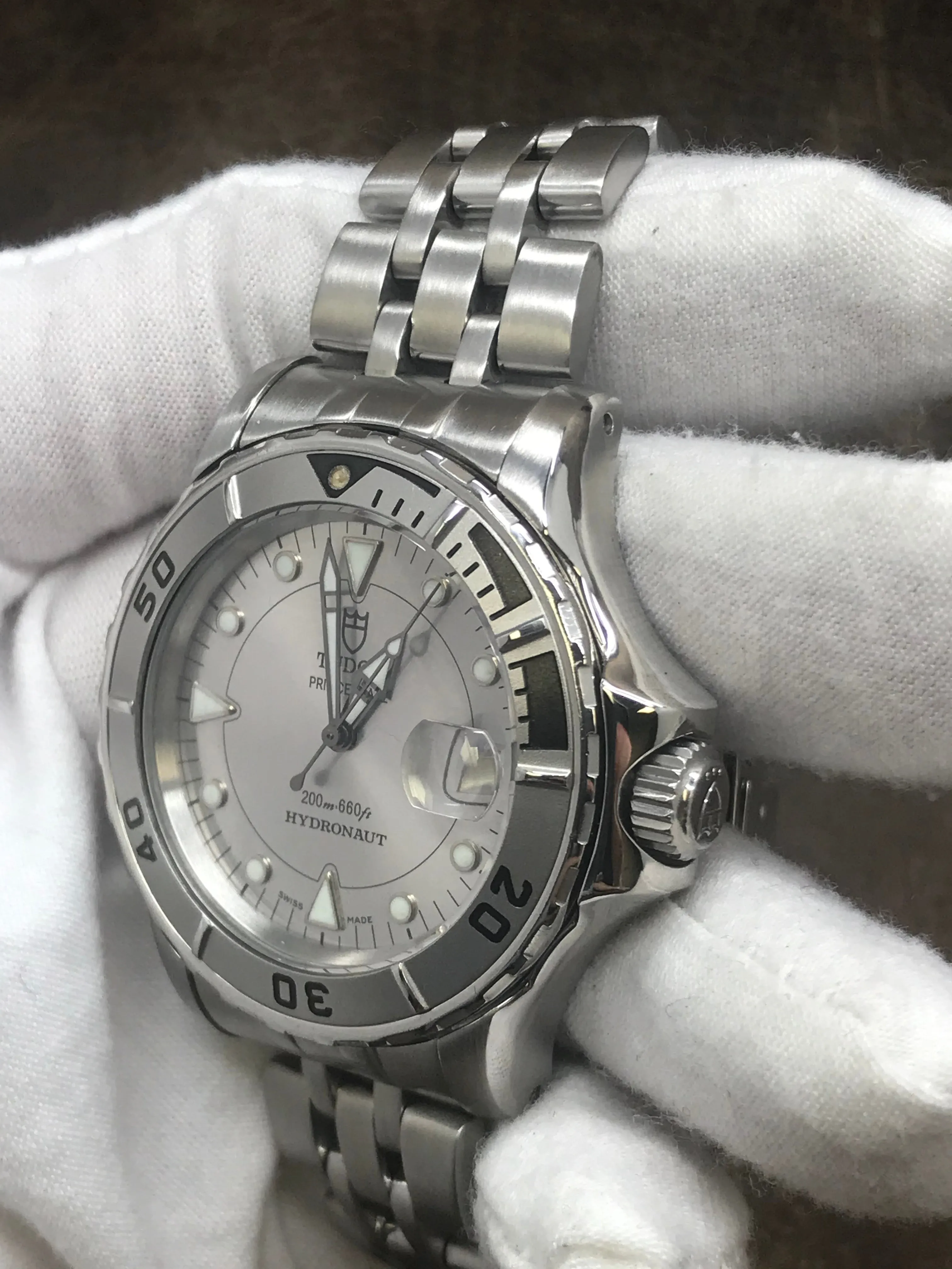 Tudor Prince Date Hydronaut 89190 Silver Dial Automatic Men's Watch