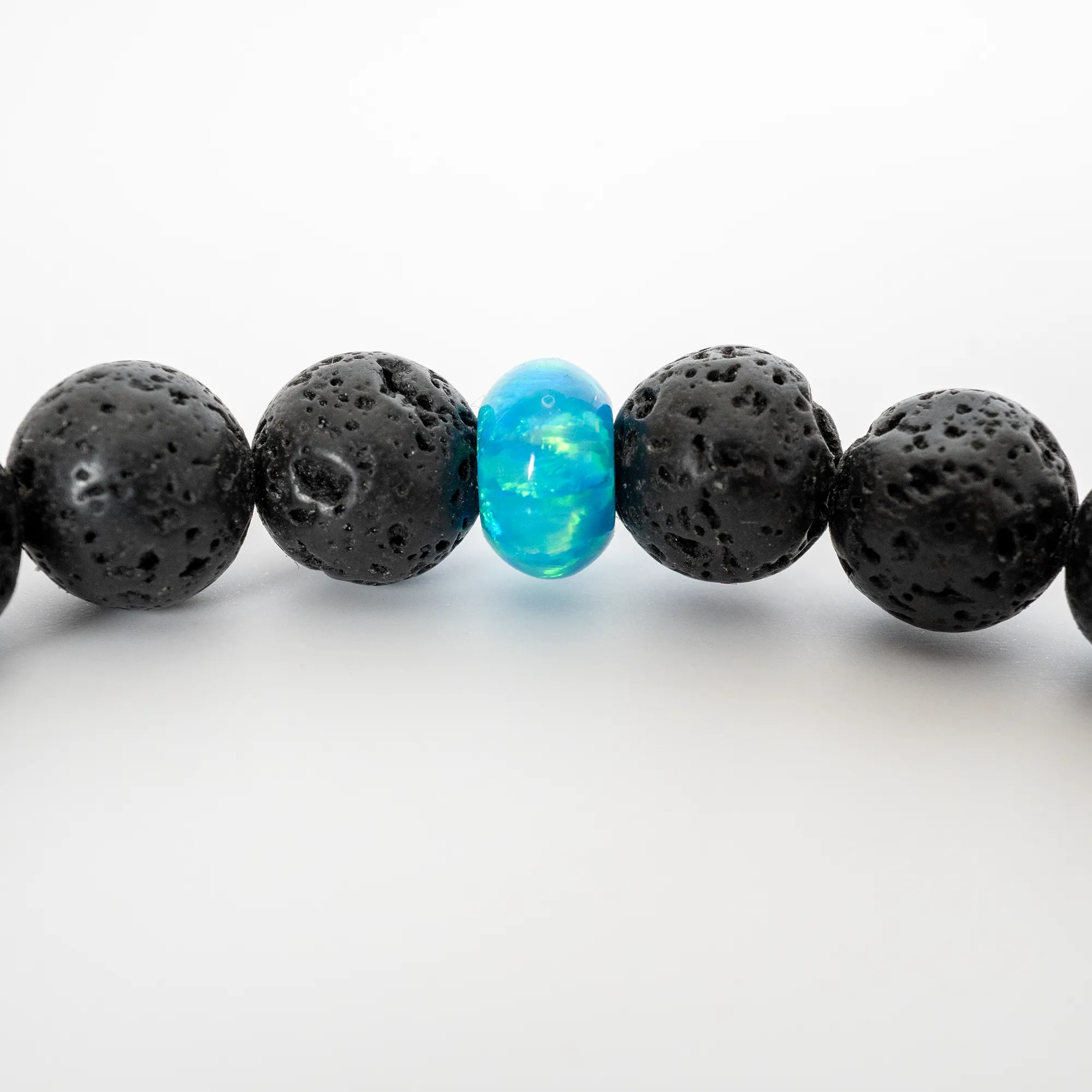 Turquoise Opal & Lava Stone Beaded Bracelet