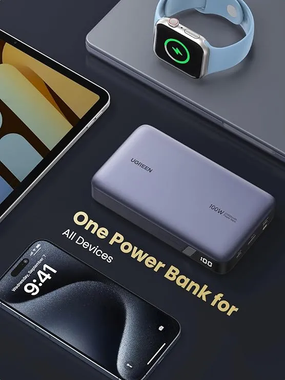 Ugreen 20000mAh PD-100W Two-way Fast Charging  65W Power Bank PB720