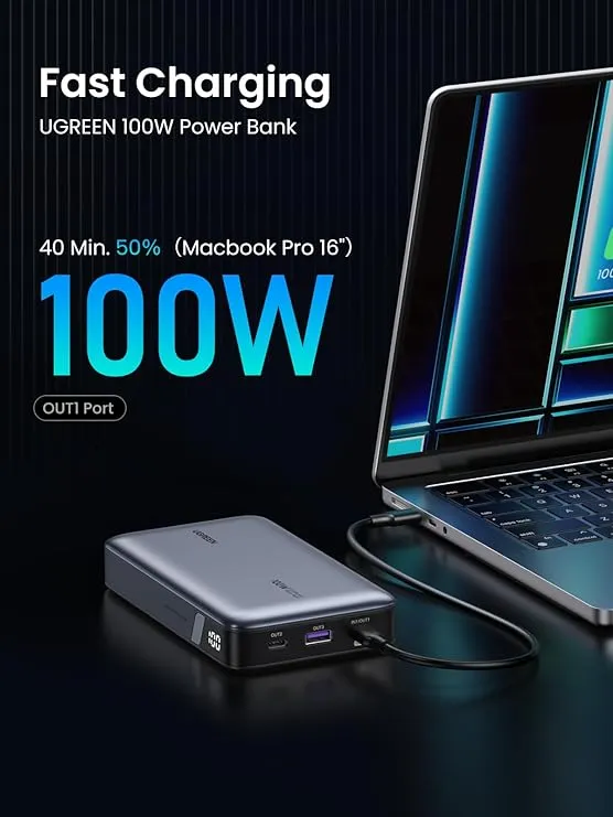 Ugreen 20000mAh PD-100W Two-way Fast Charging  65W Power Bank PB720