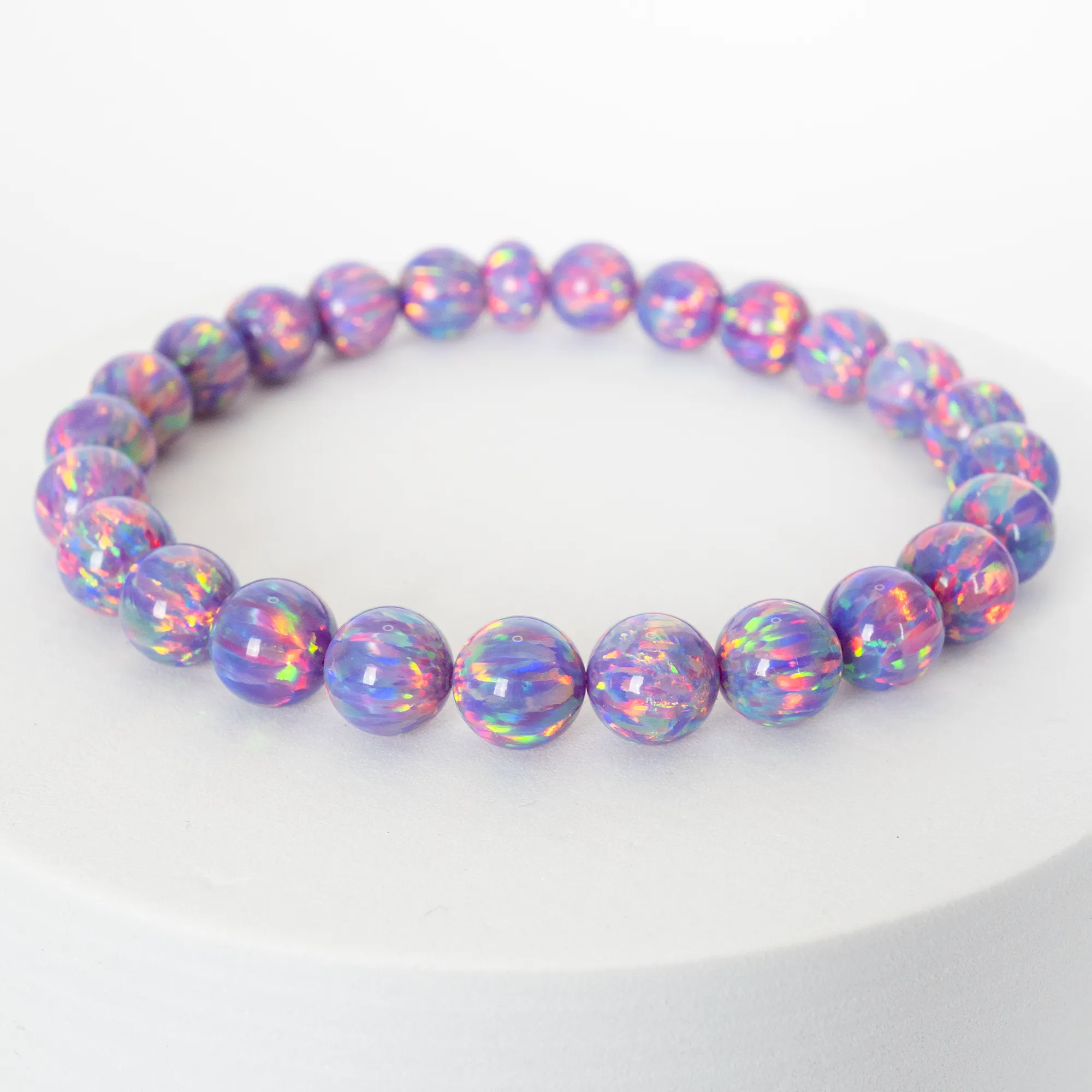 Ultra Violet Opal Beaded Bracelet