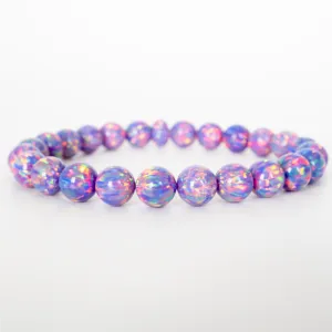 Ultra Violet Opal Beaded Bracelet