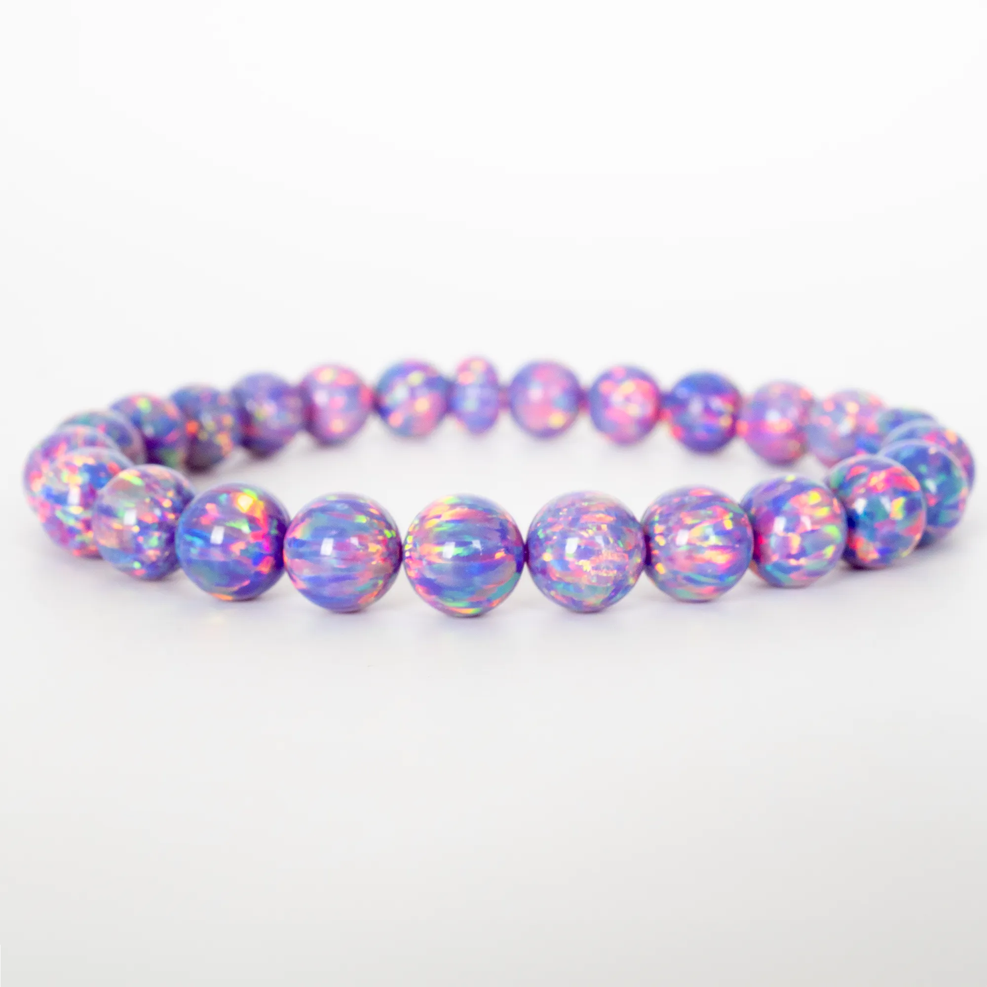 Ultra Violet Opal Beaded Bracelet