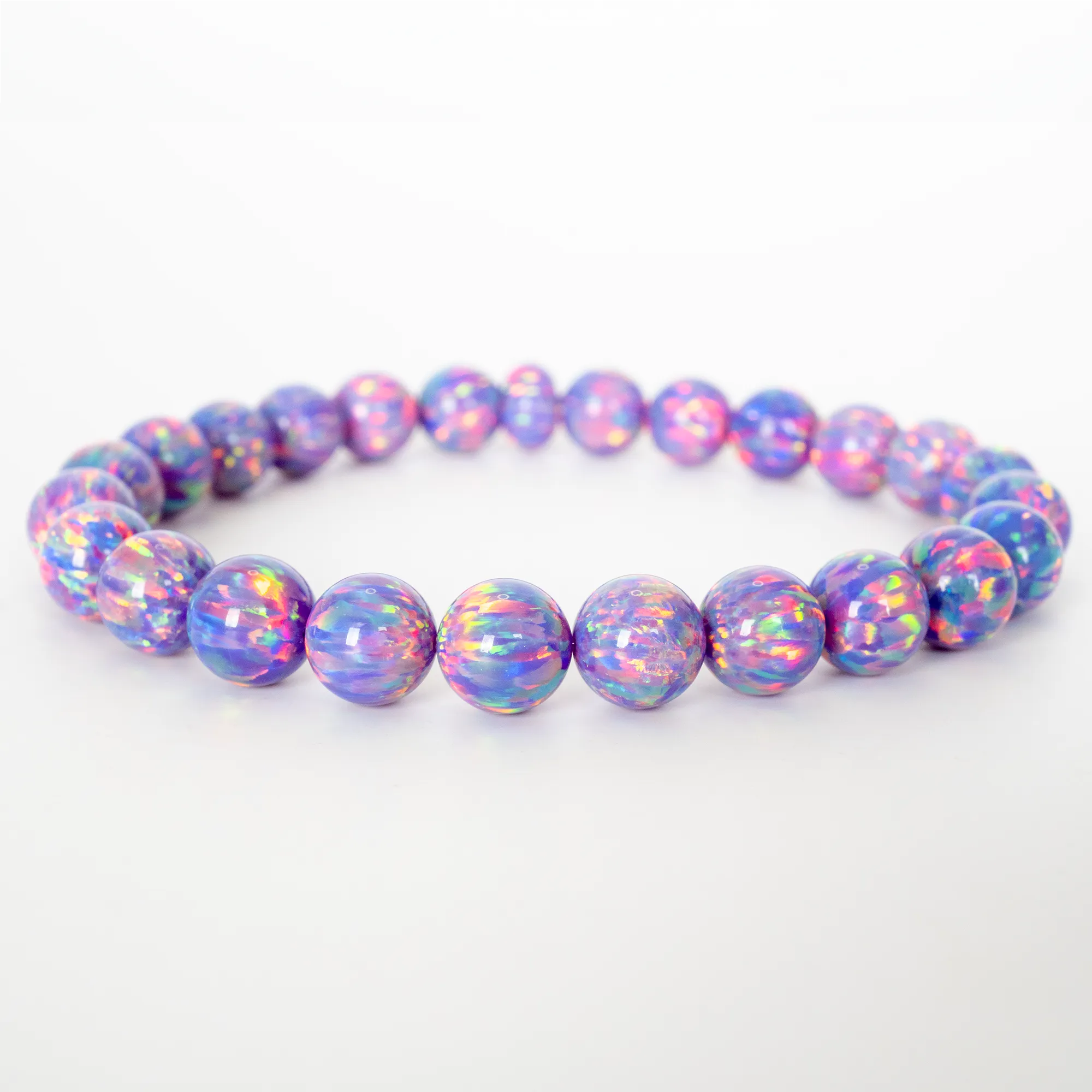 Ultra Violet Opal Beaded Bracelet