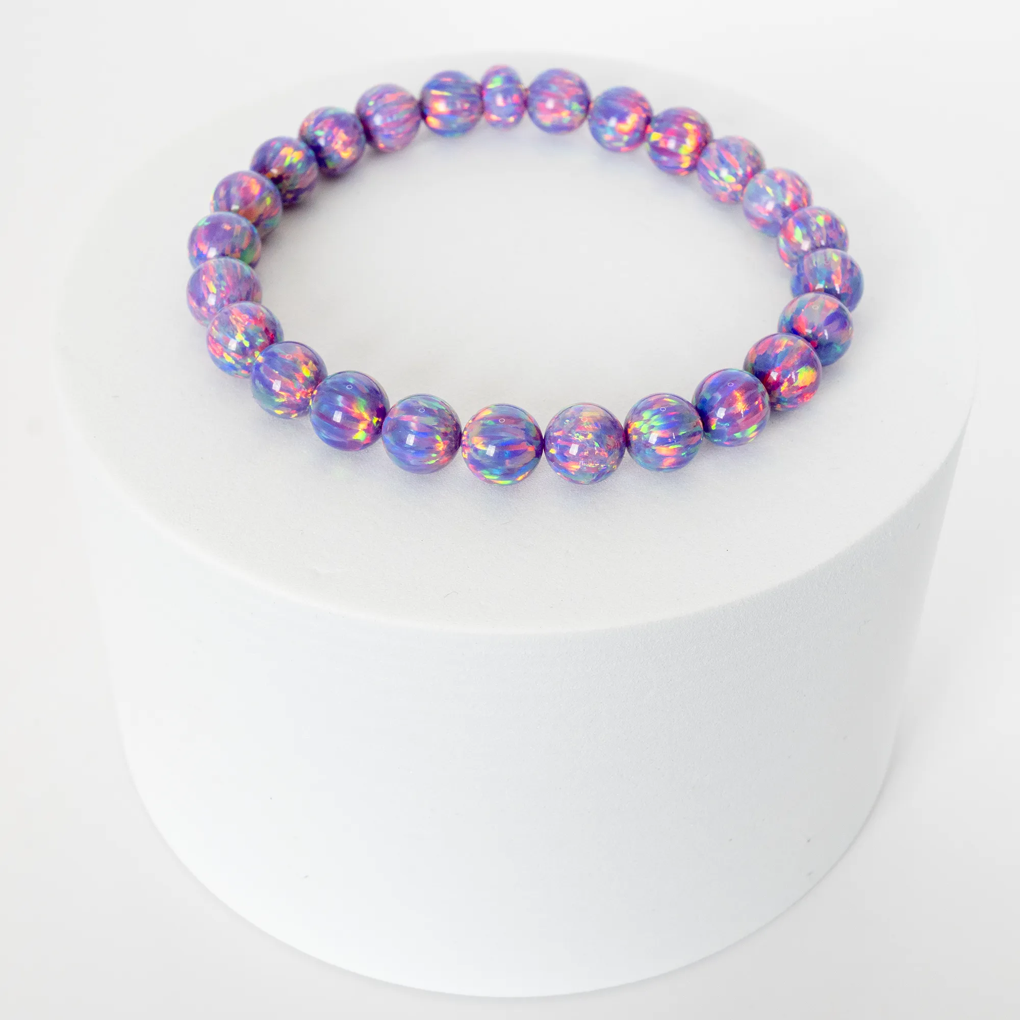 Ultra Violet Opal Beaded Bracelet