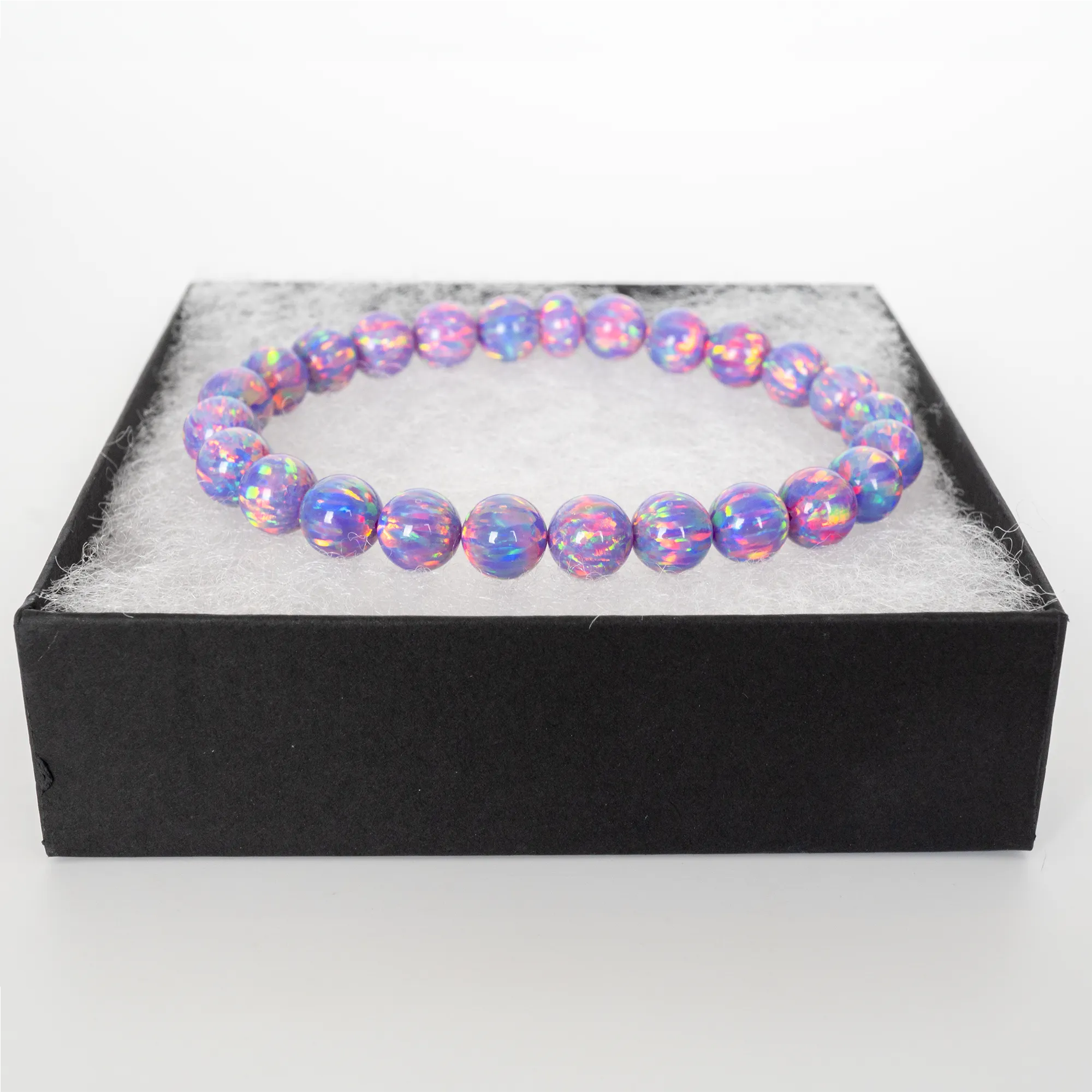 Ultra Violet Opal Beaded Bracelet