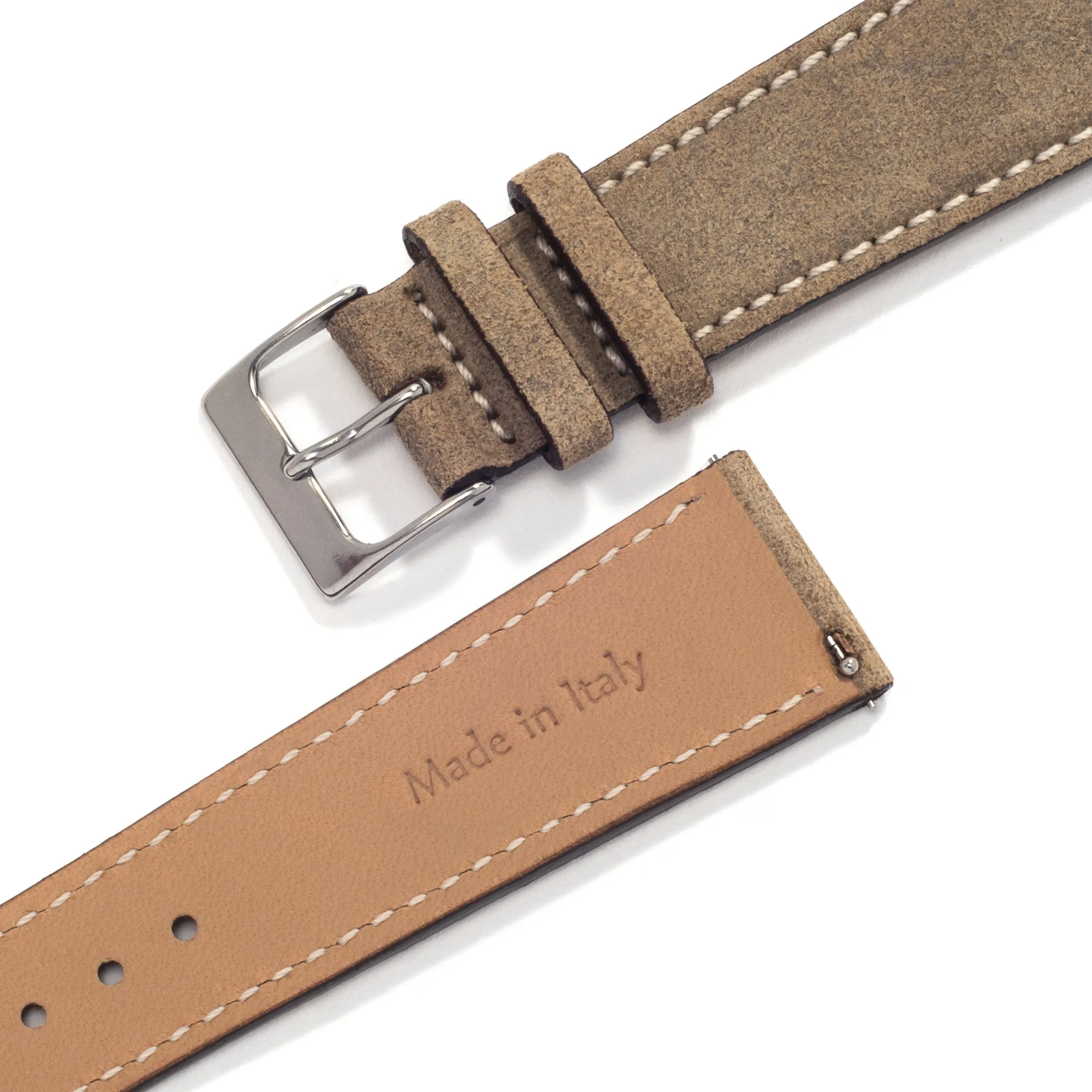 UNIVERSAL TAUPE UNIVERSAL LEATHER WATCH STRAP