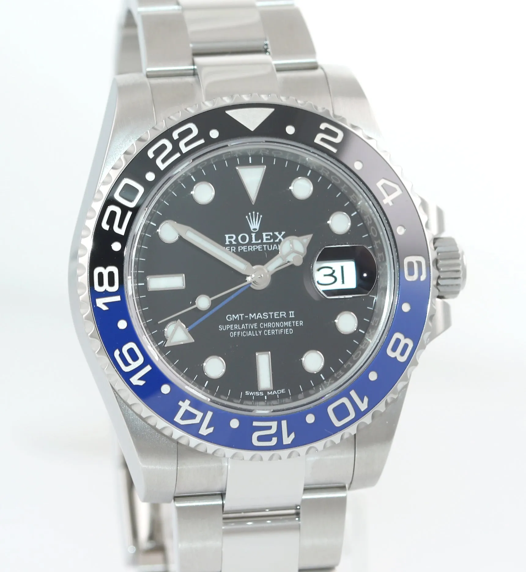 UNPOLISHED 2018 PAPERS Rolex GMT Master 116710 BLNR Steel Batman Blue Watch Box