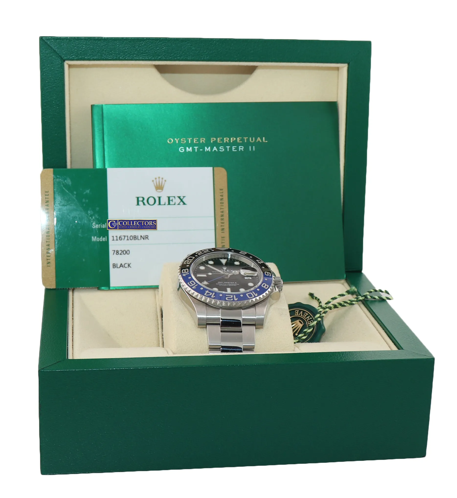 UNPOLISHED 2018 PAPERS Rolex GMT Master 116710 BLNR Steel Batman Blue Watch Box