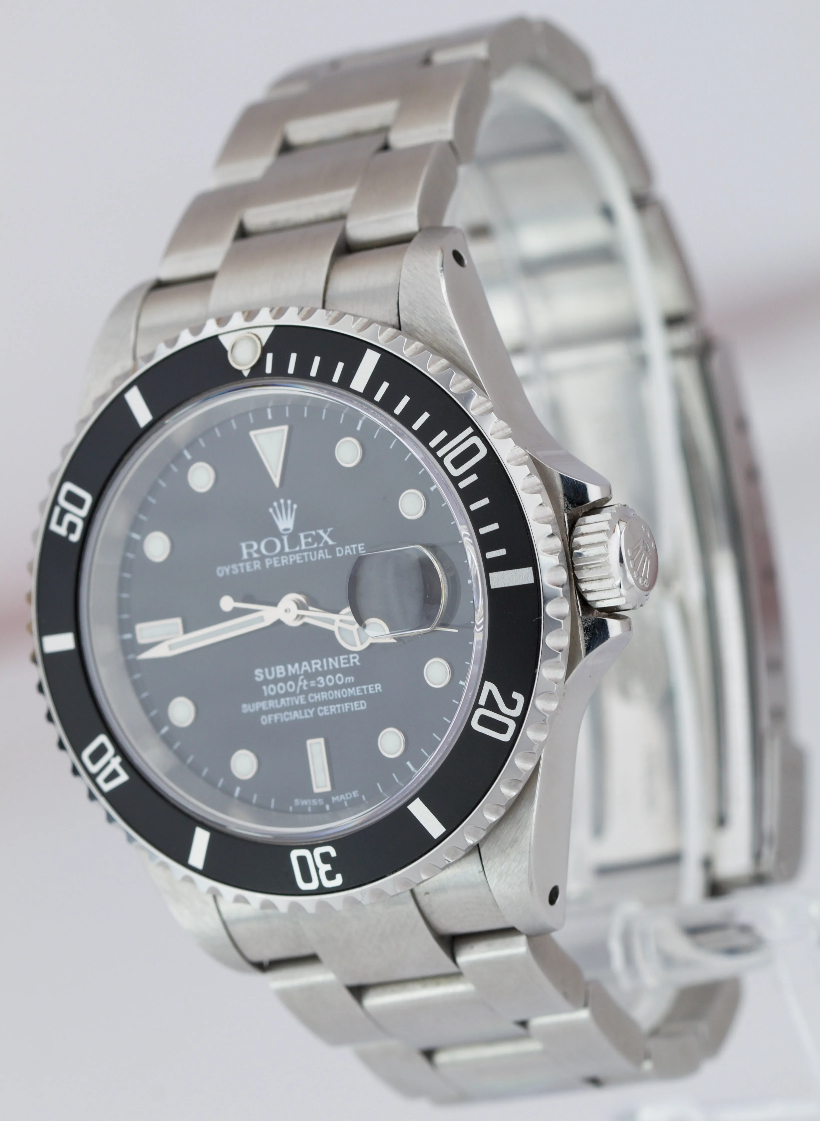 UNPOLISHED Rolex Submariner Date Stainless Steel Black 40mm Dive SEL Watch 16610