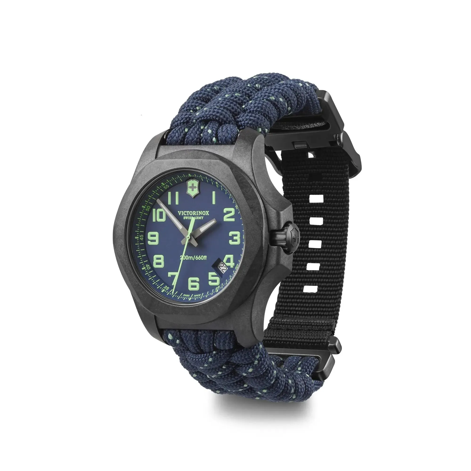 Victorinox I.N.O.X. Carbon 43 Blue Dial Blue Paracord Strap Men's Watch