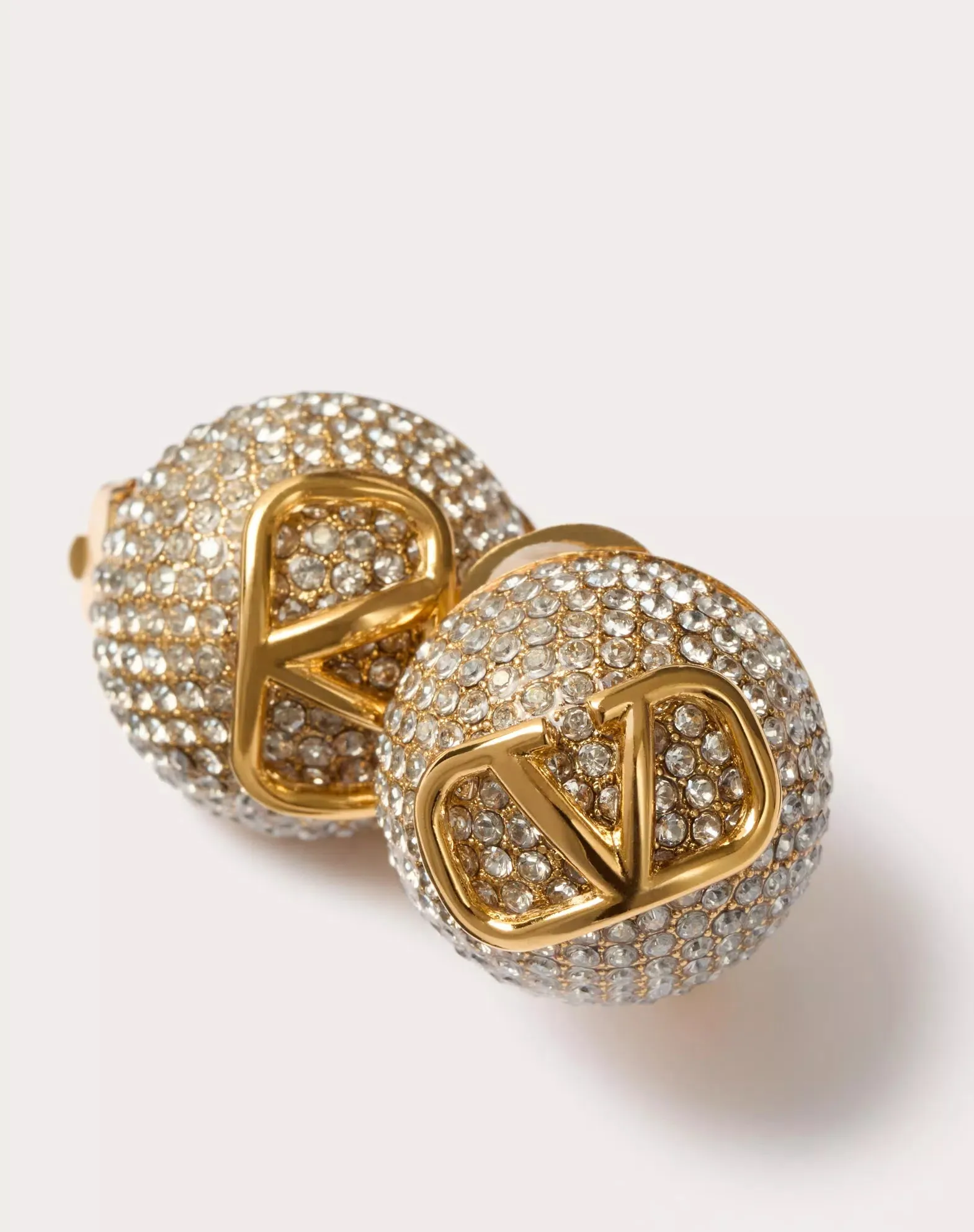Vlogo Signature Metal And Swarovski® Crystal Earrings