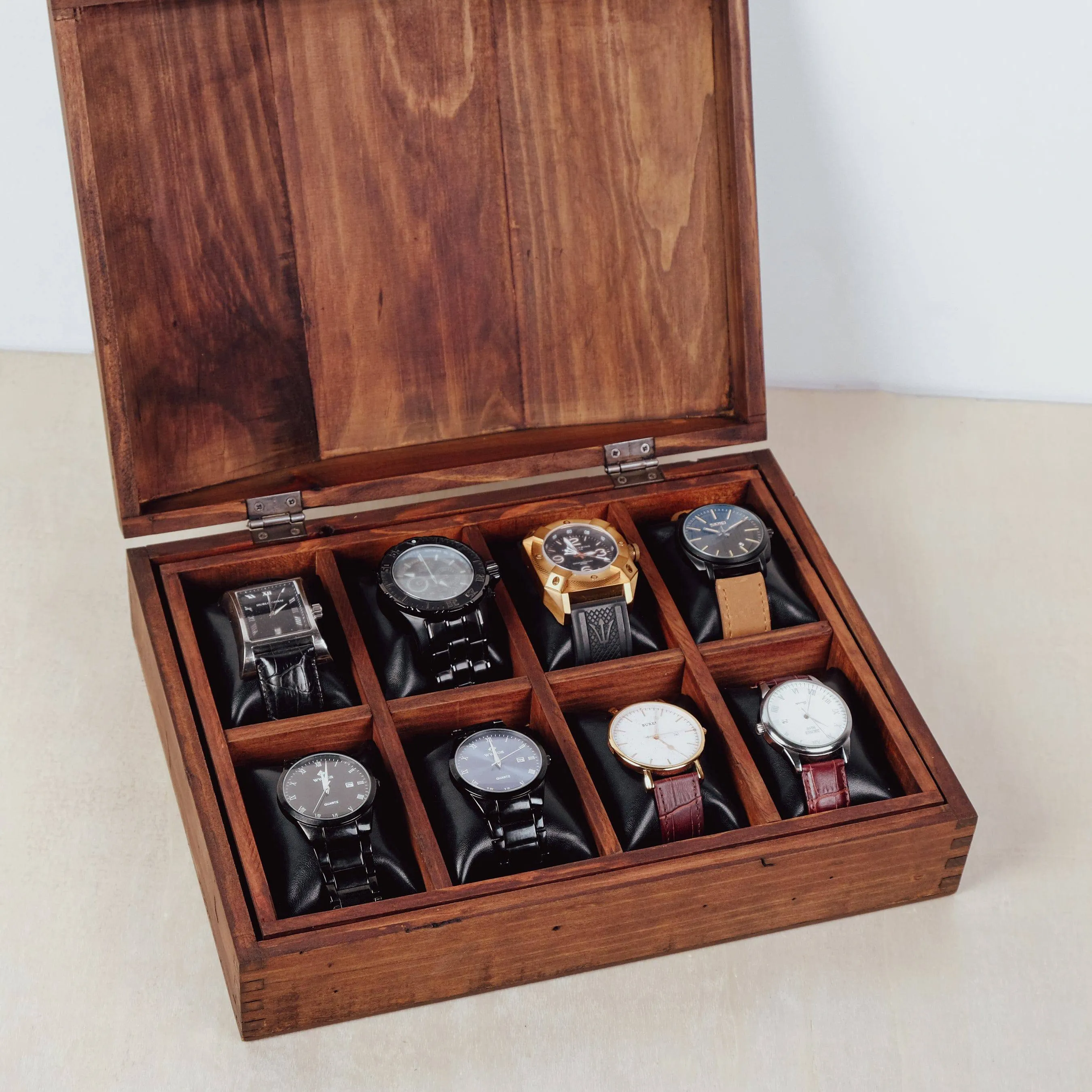 Watch Box for Men with Rounded Top