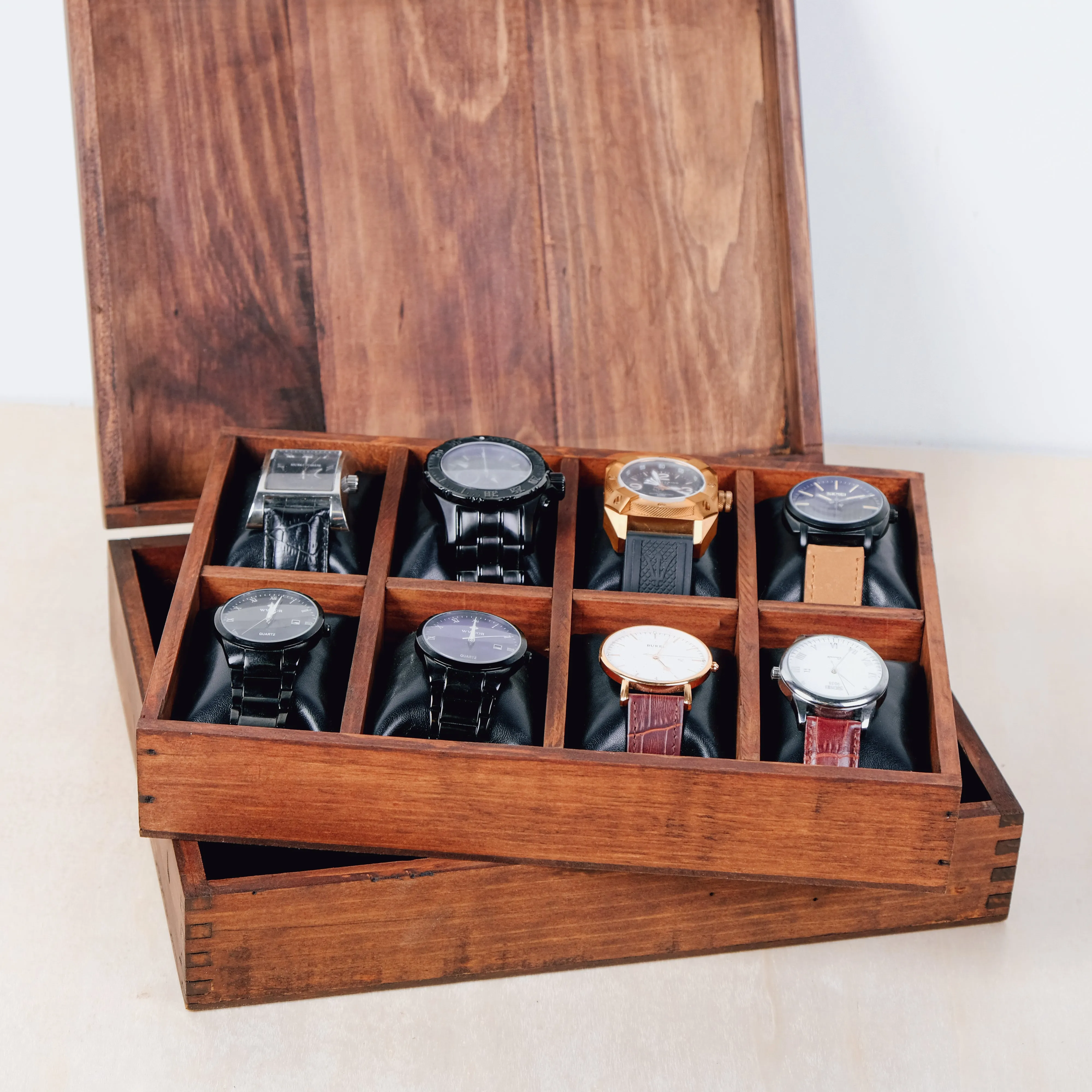 Watch Box for Men with Rounded Top