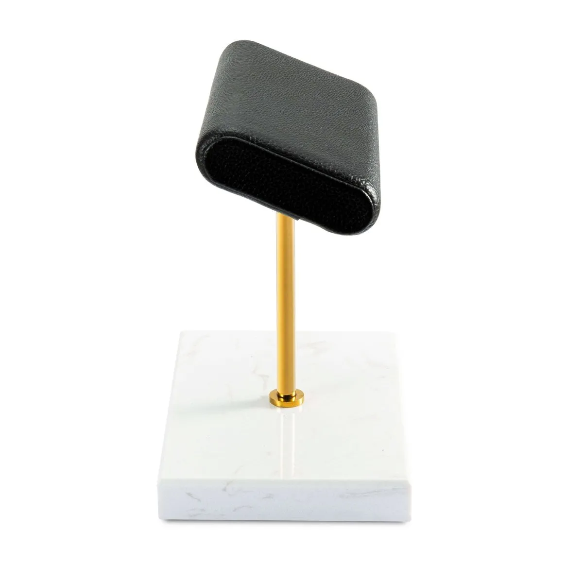 Watch Display Stand - Dual  Leather Watch Holder Stand with Marble Base