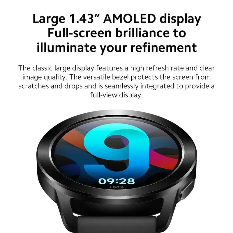 World Premiere Global Version Xiaomi Watch S3 1.43"large AMOLED display Supports 150 sports modes Supports Bluetooth® phone call