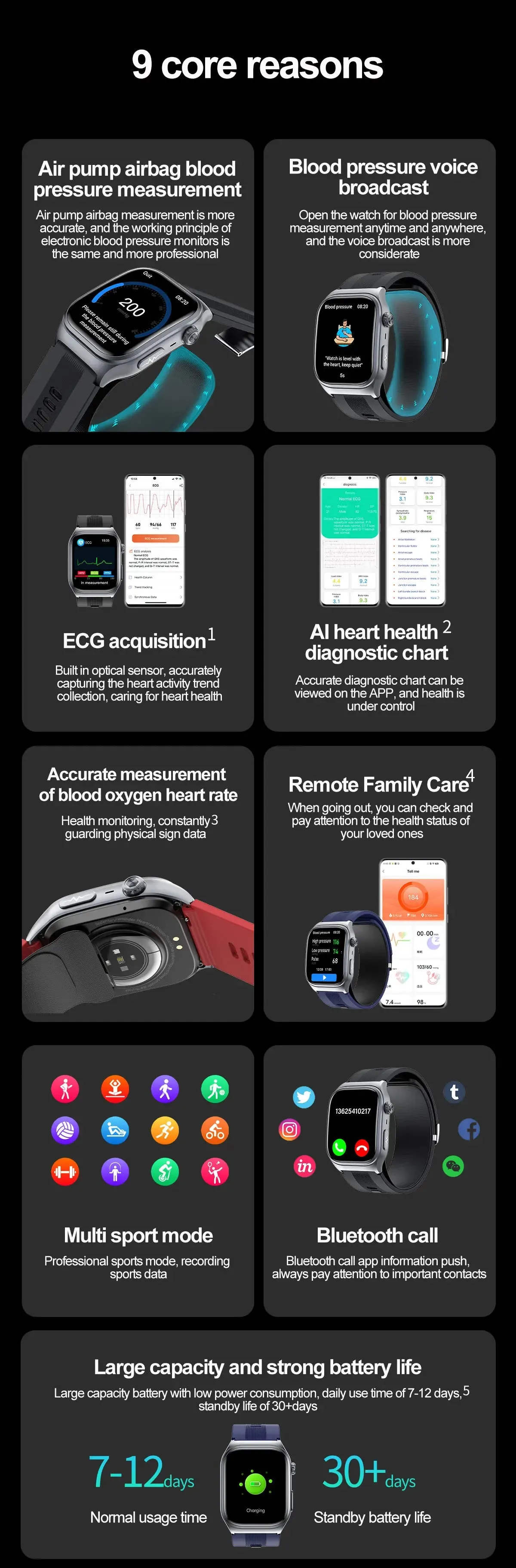 Xiaomi Air Pump Airbag Test Three High Smart Watch With ECG PPG Smart NFC
