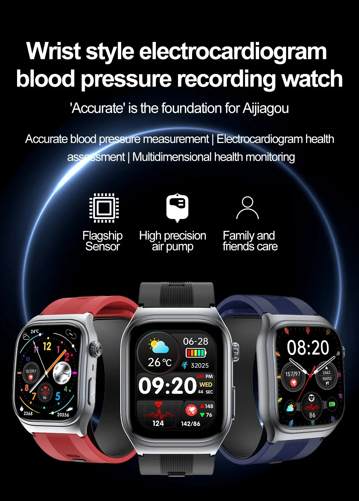 Xiaomi Air Pump Airbag Test Three High Smart Watch With ECG PPG Smart NFC